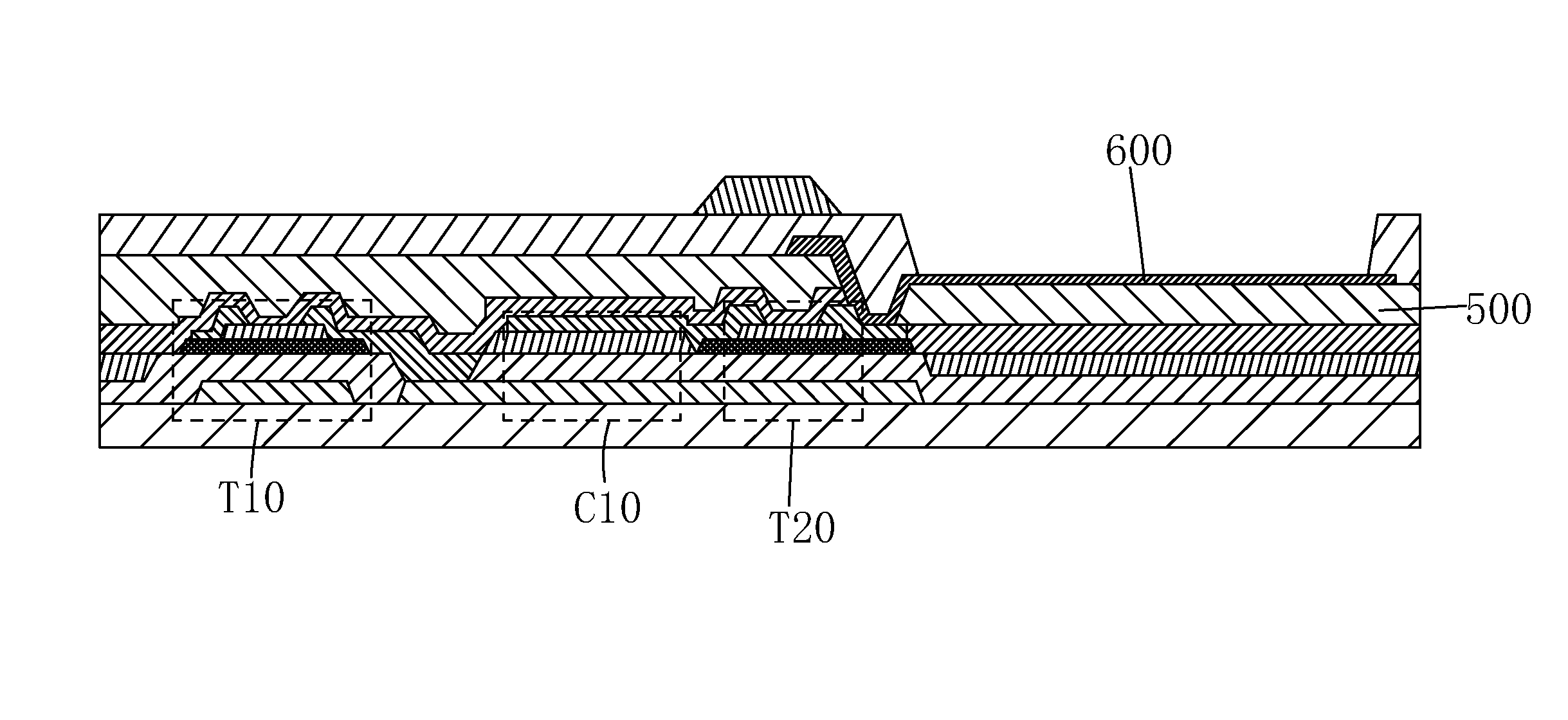 Amoled backplane structure and manufacturing method thereof