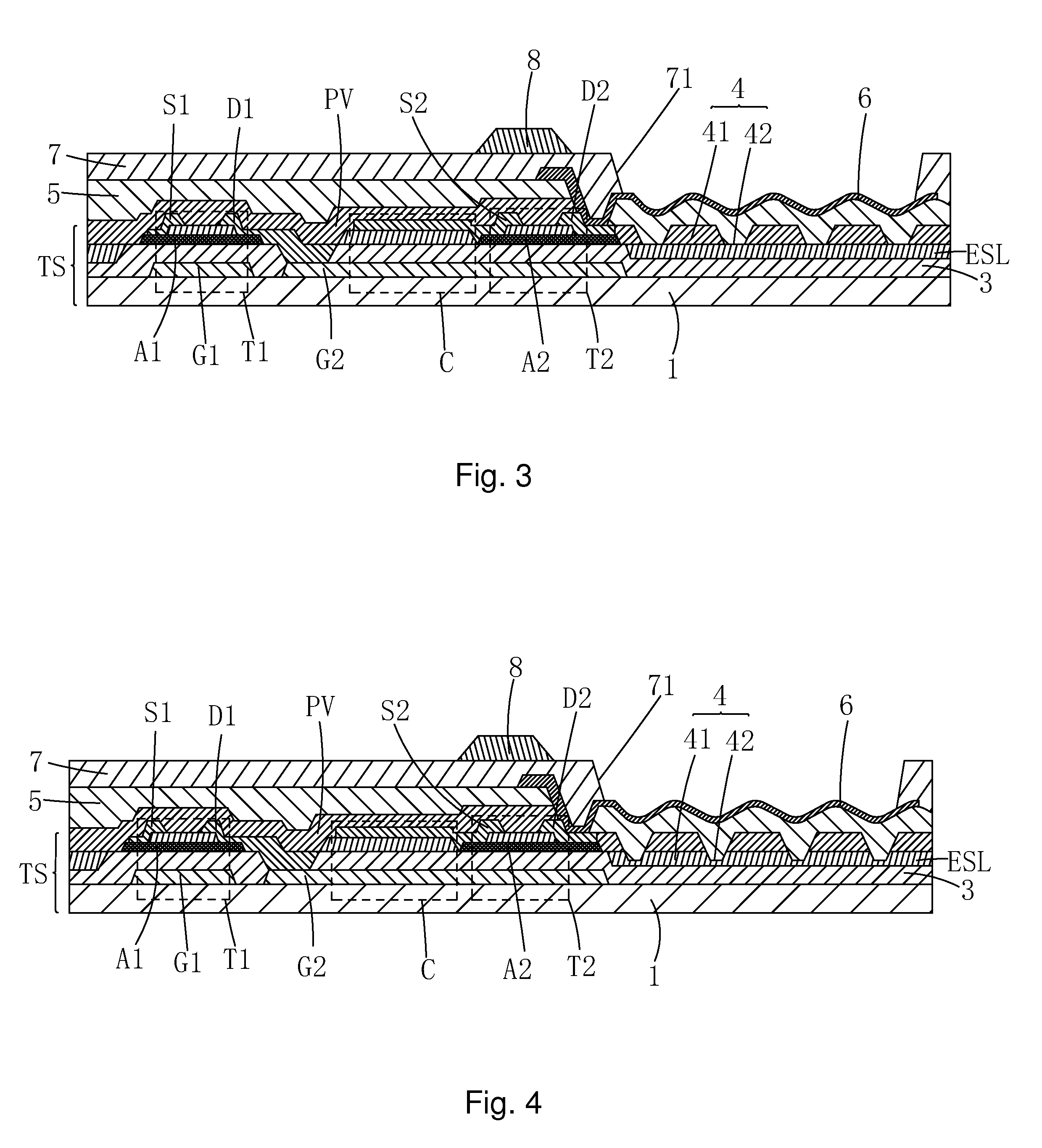 Amoled backplane structure and manufacturing method thereof