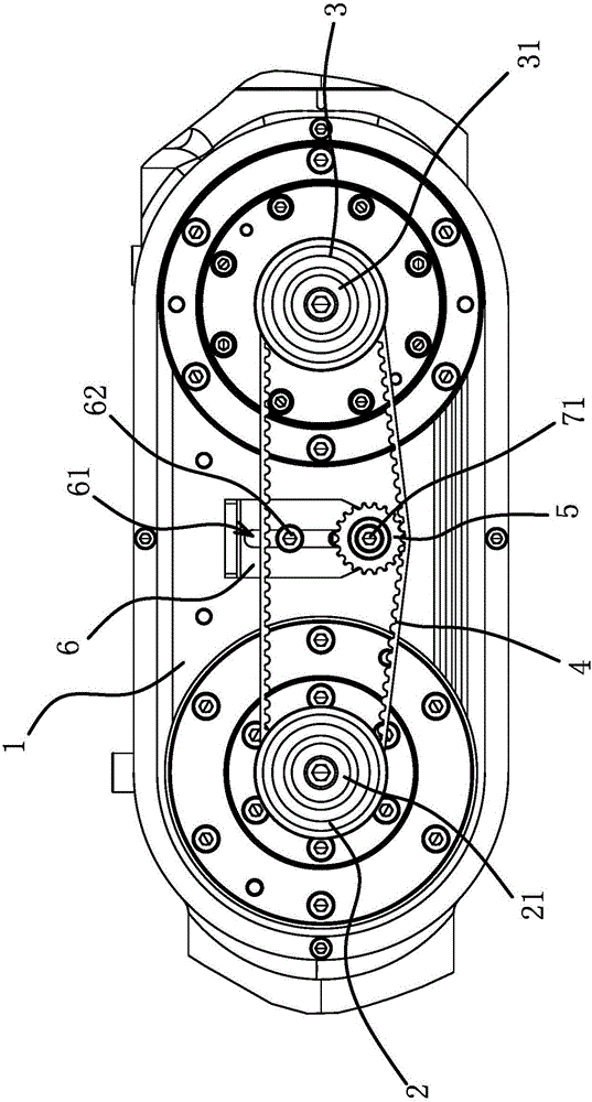 Belt wheel structure for robot
