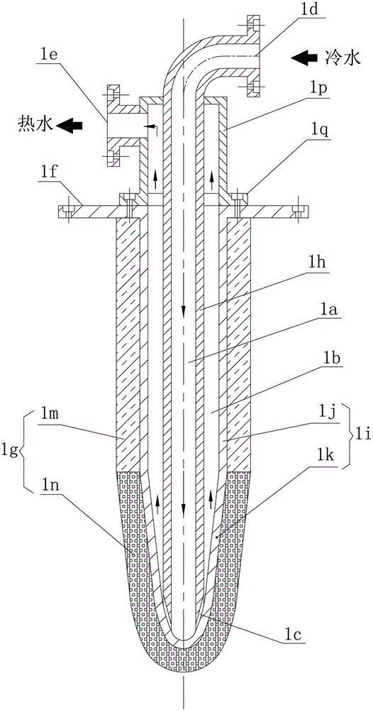 Continuous casting device and method of large-section round billet
