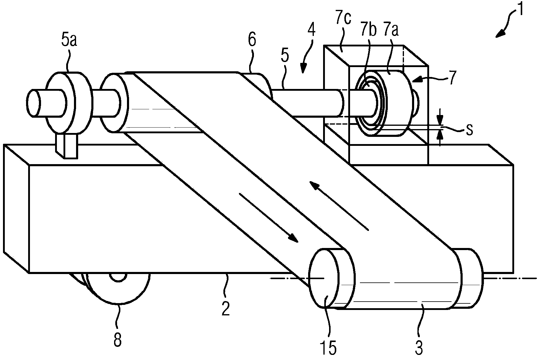 Belt-conveying installation, method for operating the same, and use thereof