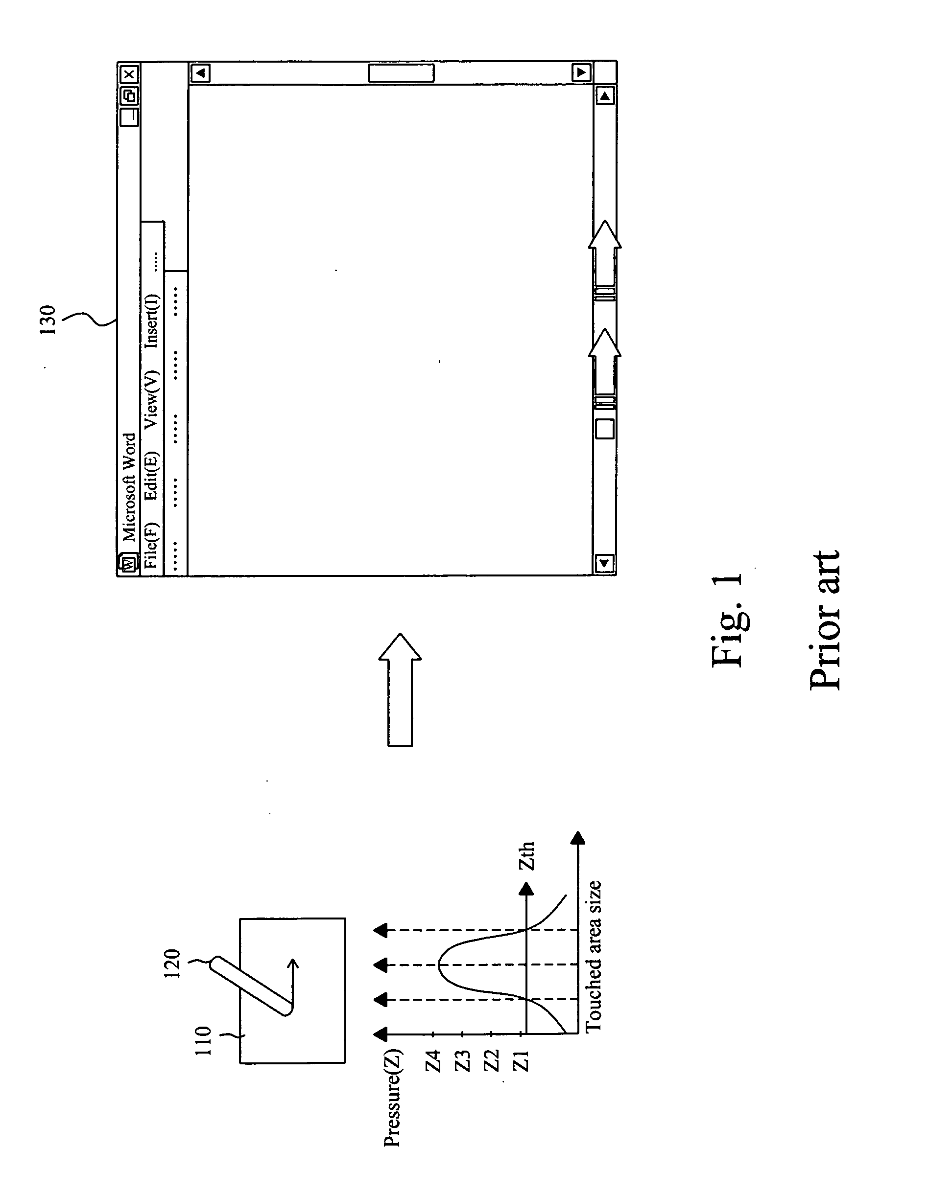 Method for window movement control on a touchpad having a touch-sense defined speed
