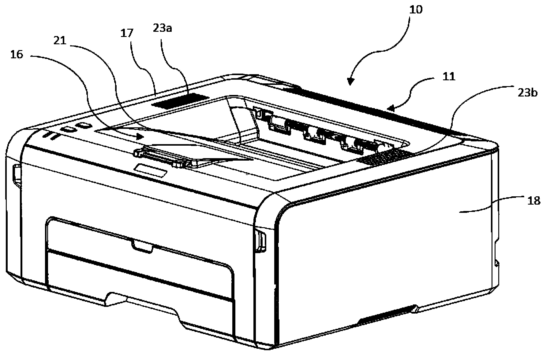 Heat-insulation heat-discharge member and image formation device