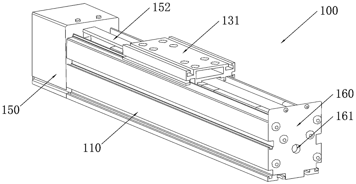 Linear sliding table and linear module with same