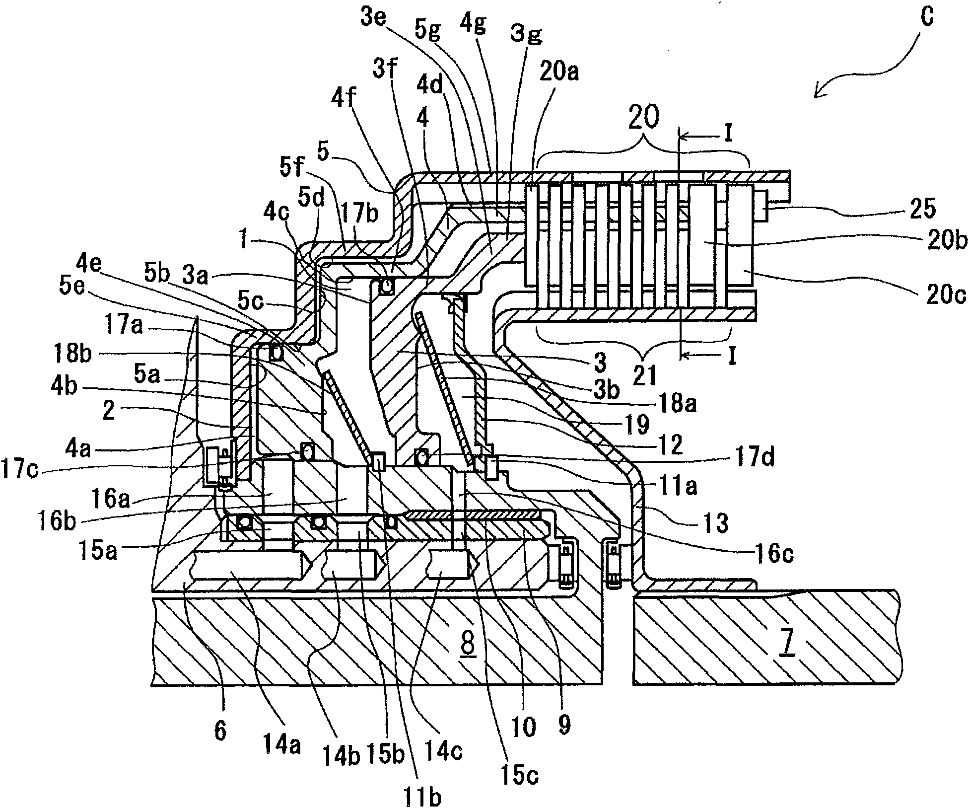 Multi-plate frictional element