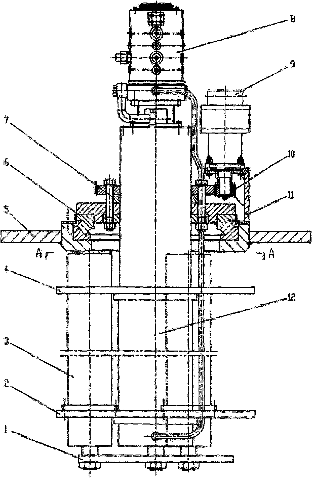 Hydraulic up-down swing mechanism