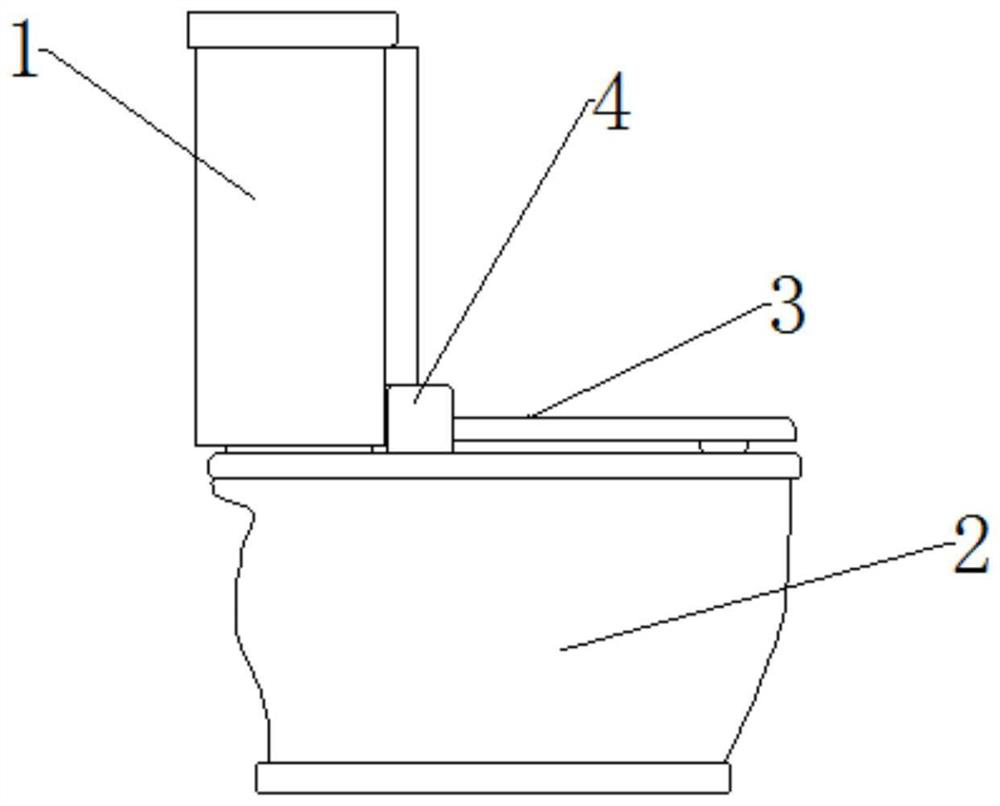 A lever-type flip-top automatic flush toilet