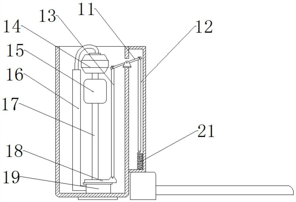 A lever-type flip-top automatic flush toilet