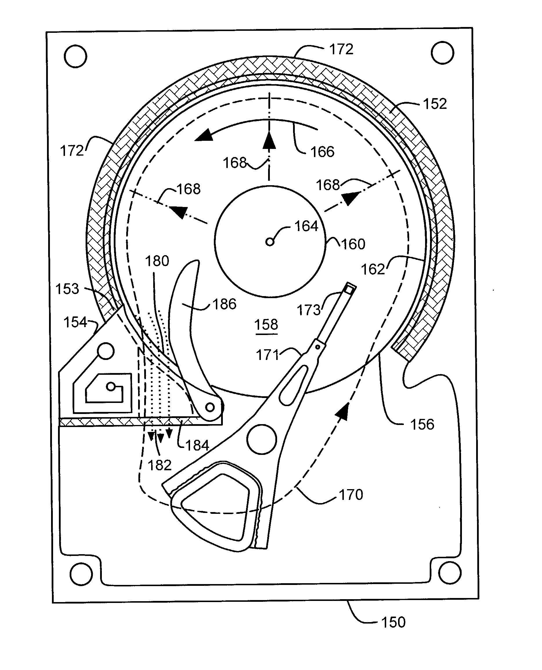 Multiple filter for use in a disc drive