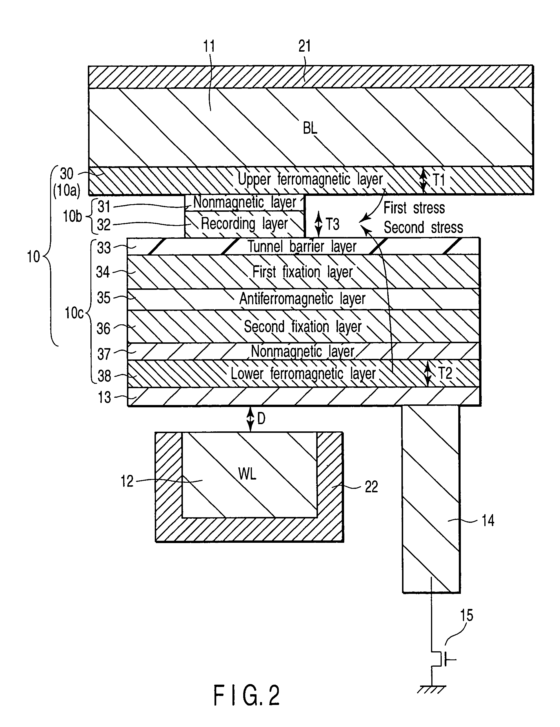 Magnetic random access memory and method of writing data in magnetic random access memory