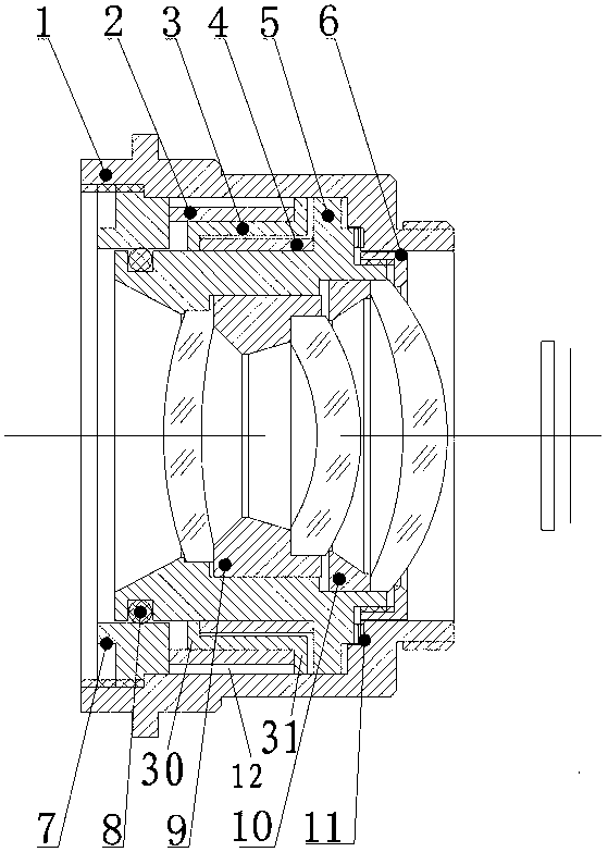 15mm fixed structure athermal infrared lens and its installation method