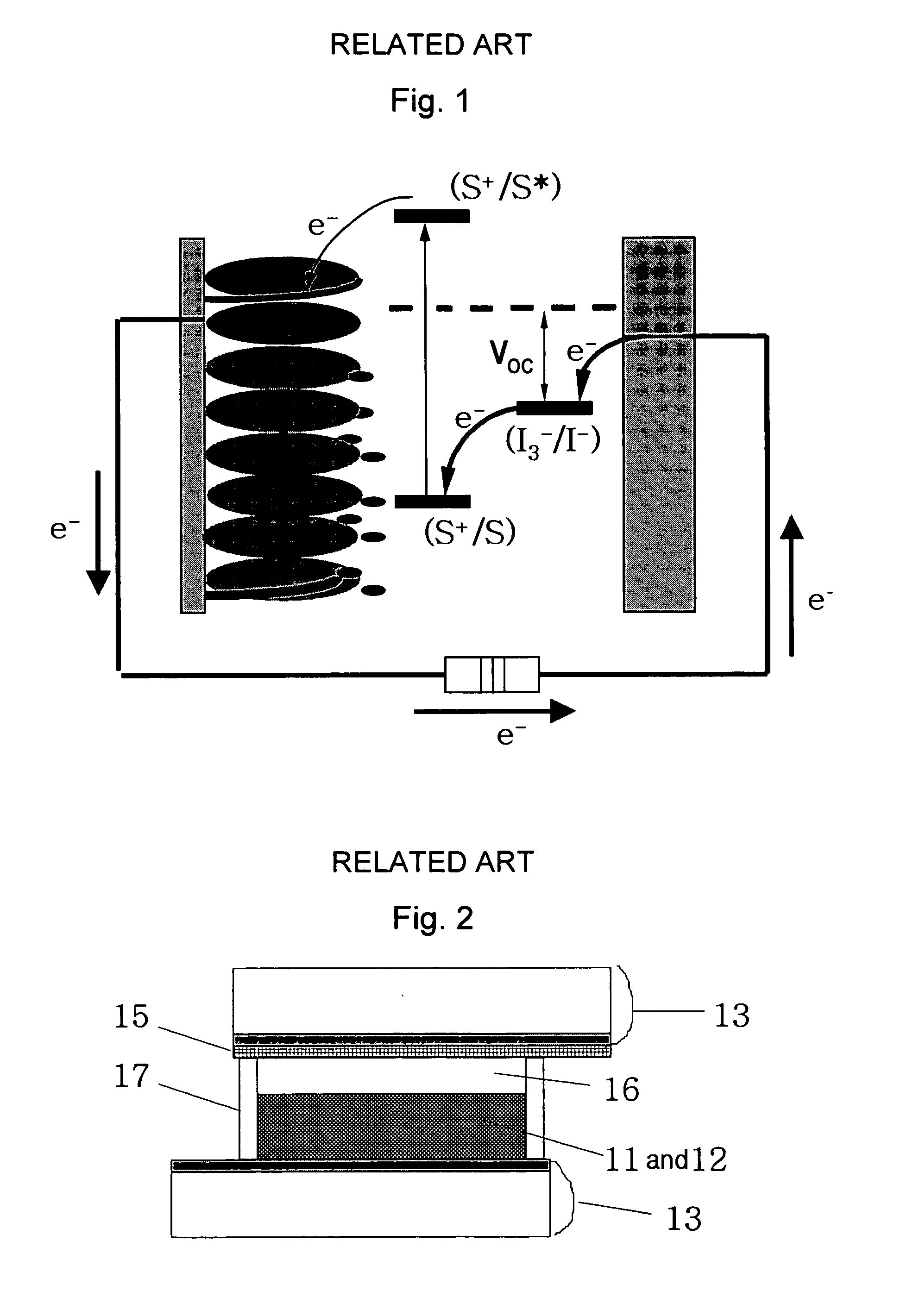 Electrode for photoelectric conversion device containing metal element and dye-sensitized solar cell using the same