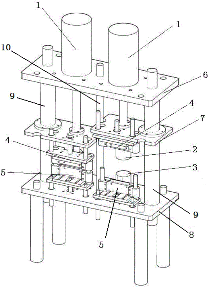 Double-station press for producing optical glass lenses and glassworks