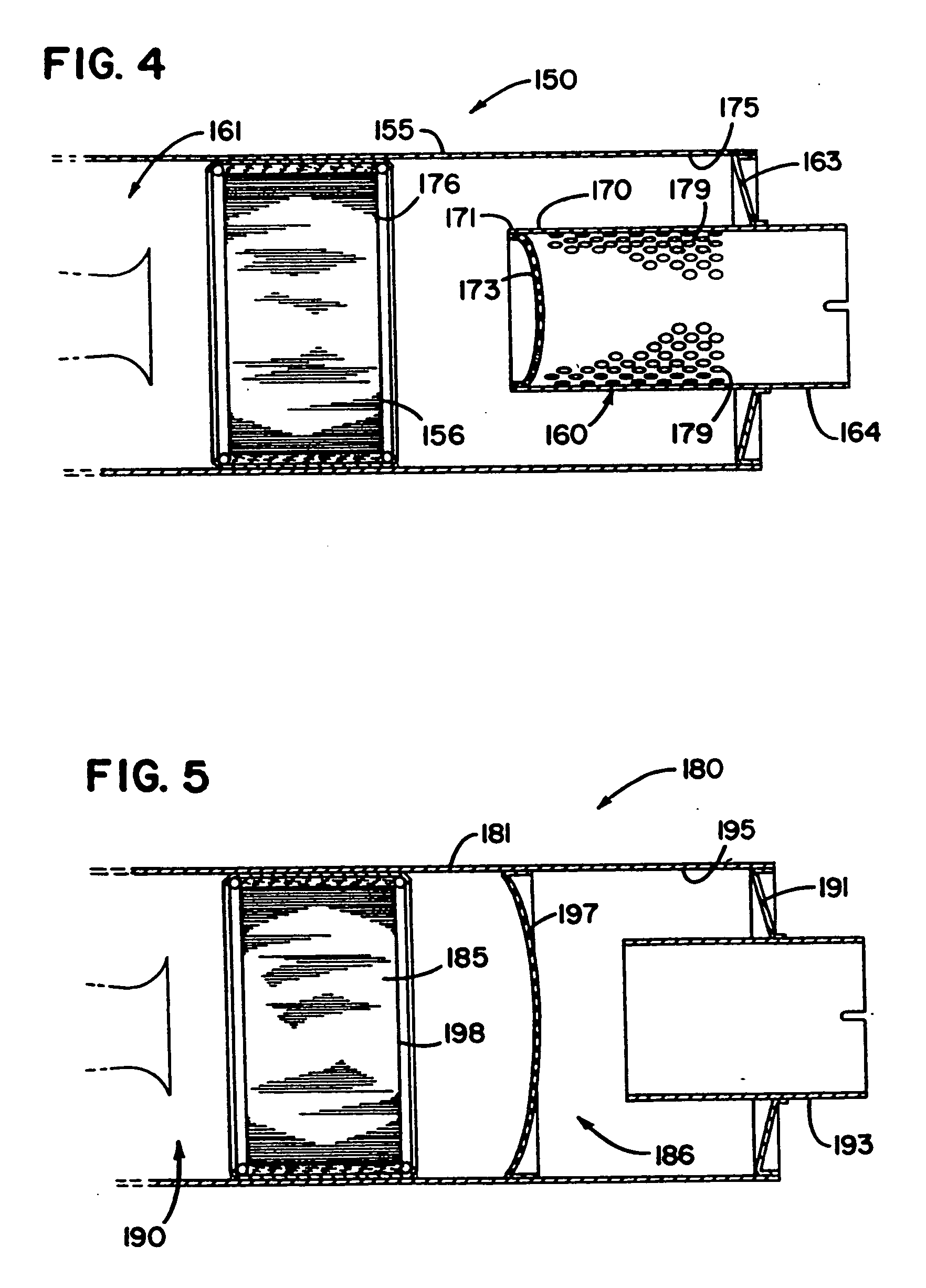 Muffler with catalytic converter arrangement; and method