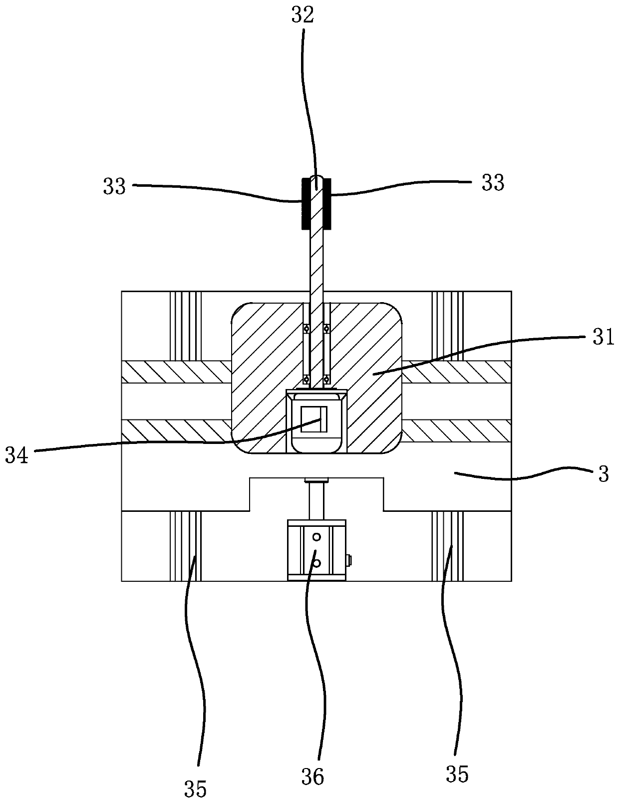 A conveying mechanism of roller inner hole oiler