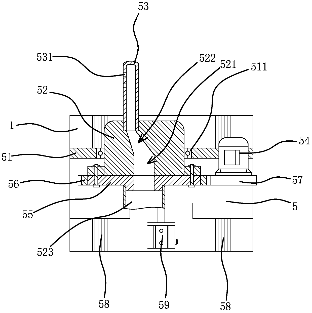 A conveying mechanism of roller inner hole oiler