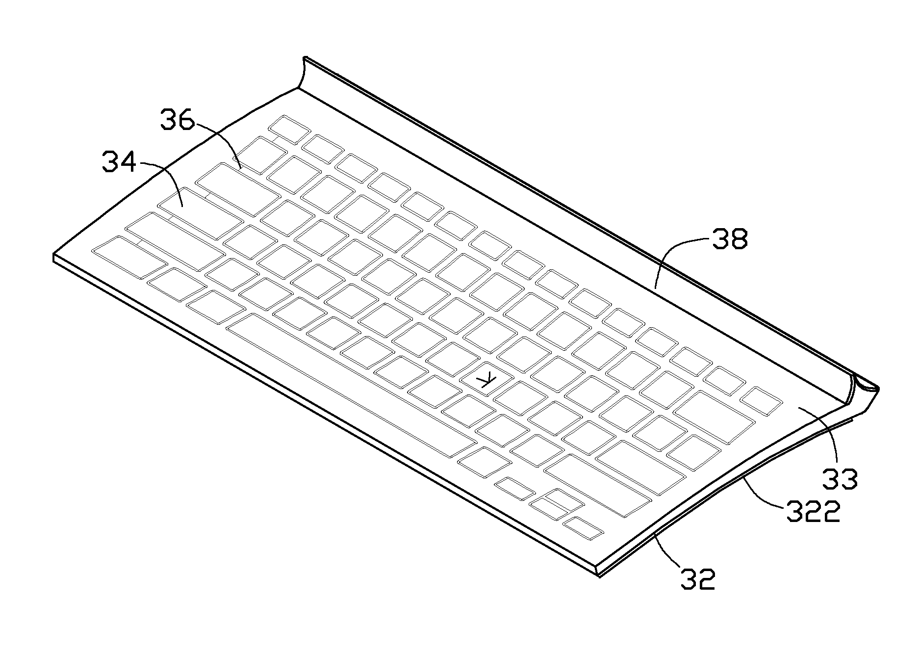 Touch-type transparent keyboard