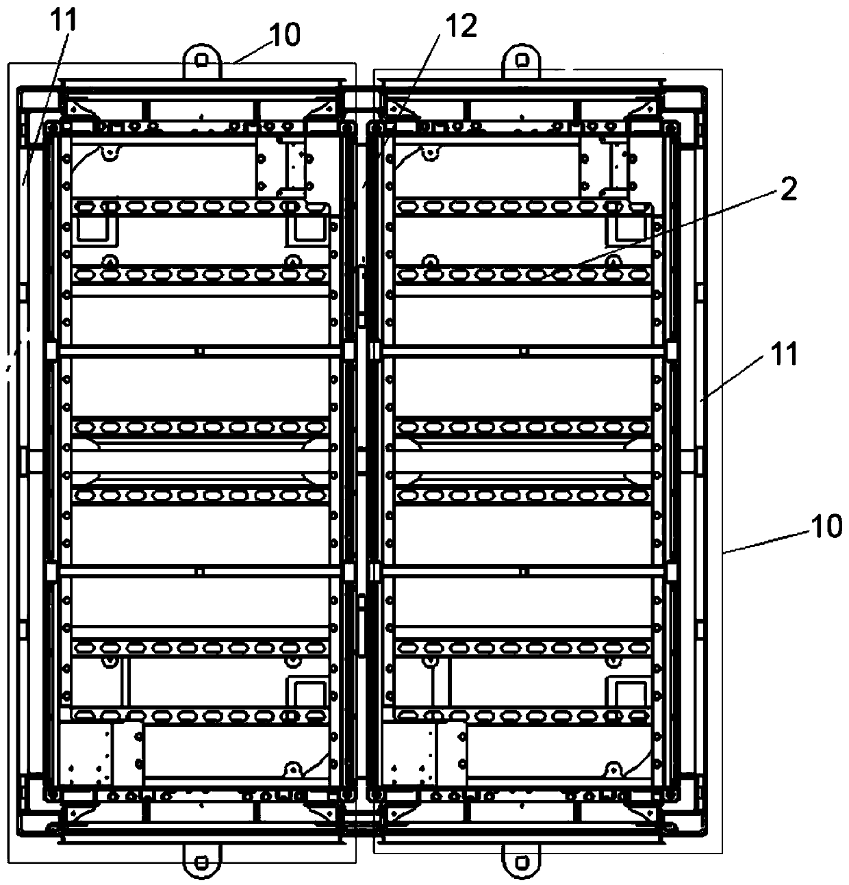 Power battery module structure for locomotive