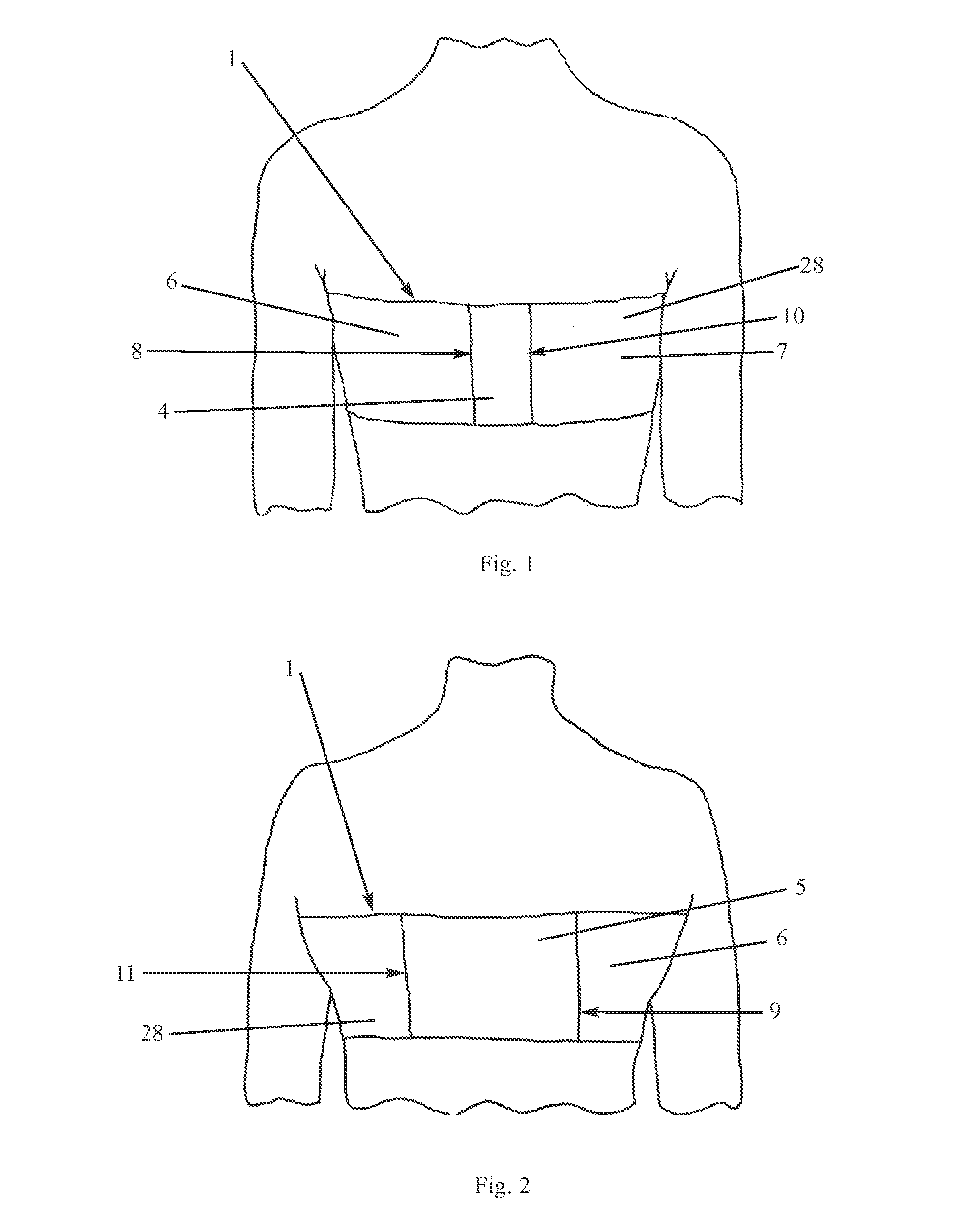 Breast supporting garment