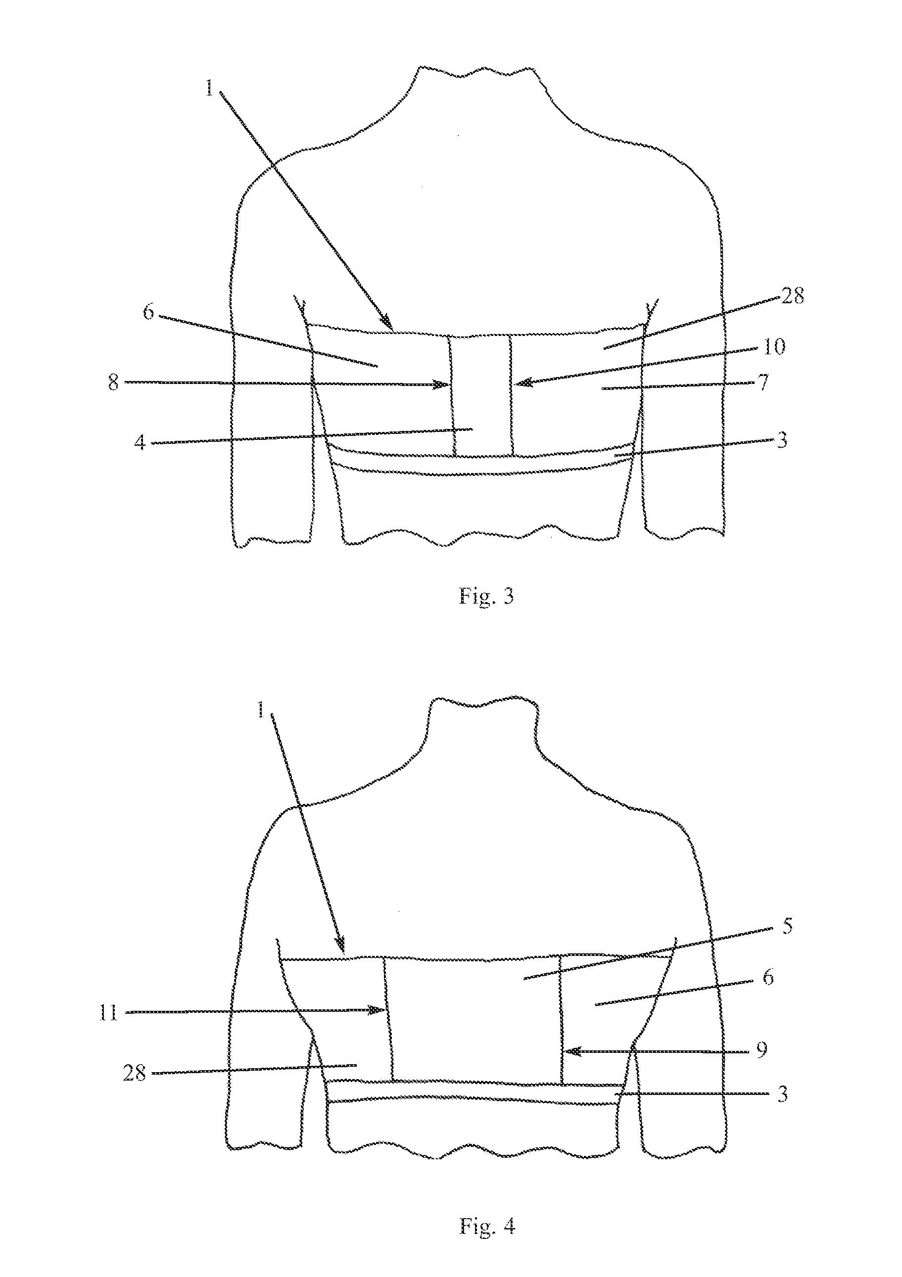 Breast supporting garment