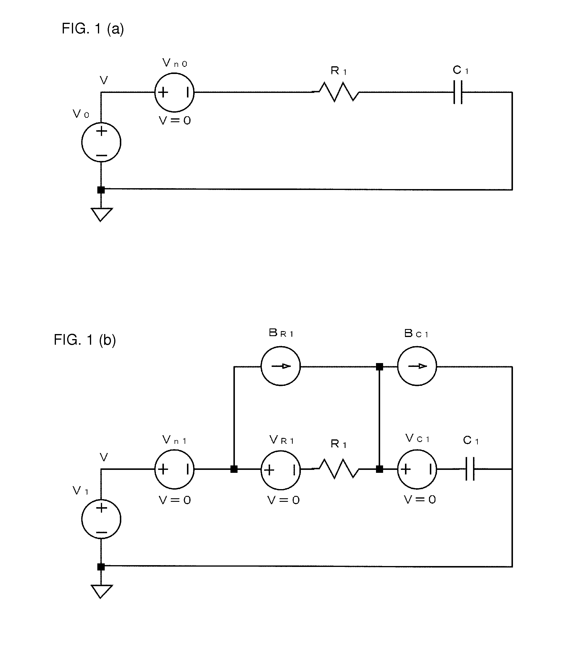 Capacitor simulation method and capacitor nonlinear equivalent circuit model