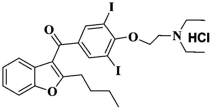 A kind of preparation method of amiodarone hydrochloride