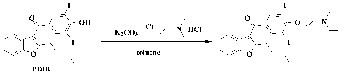 A kind of preparation method of amiodarone hydrochloride