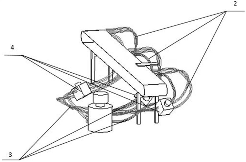 Multi-nozzle reed leaf sorting and discharging device and using method