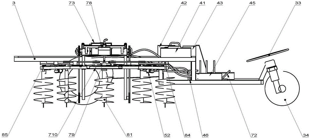 Vehicle-mounted fruit tree fertilization digging machine