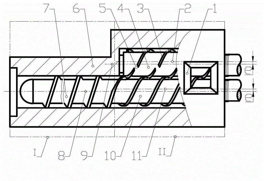 Method and equipment for high polymer material slope pin roller size extensional rheology plasticization transportation