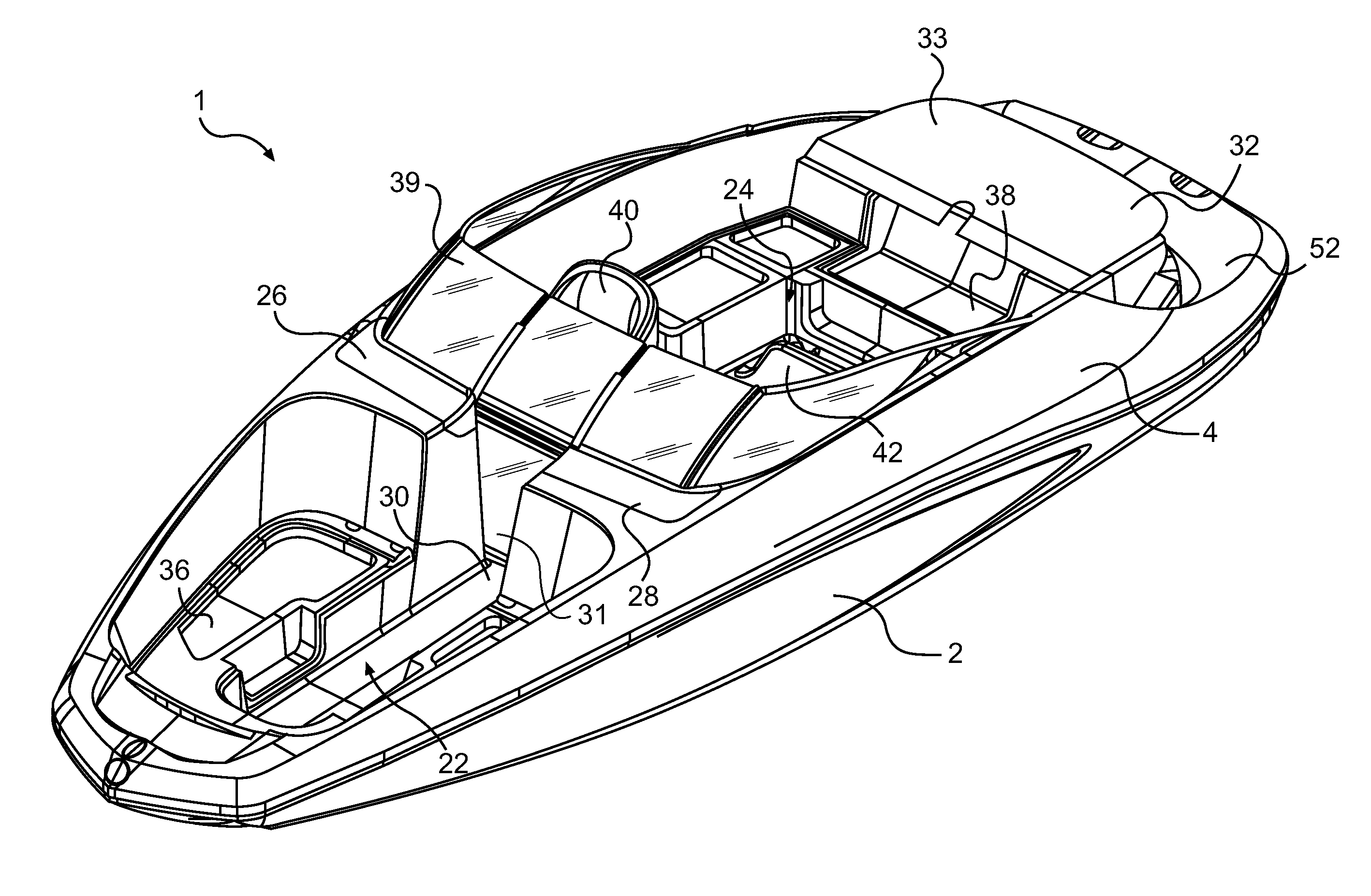 Convertible seat assembly for a watercraft