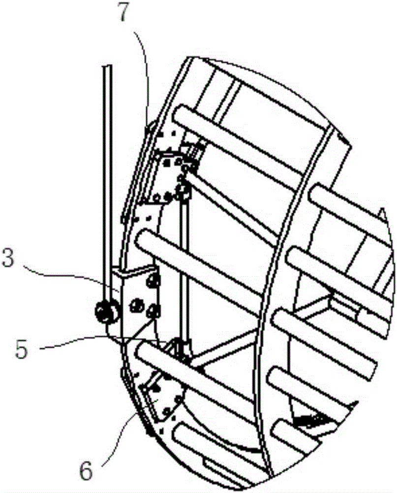 Large rocket engine and support integral overturn fixture