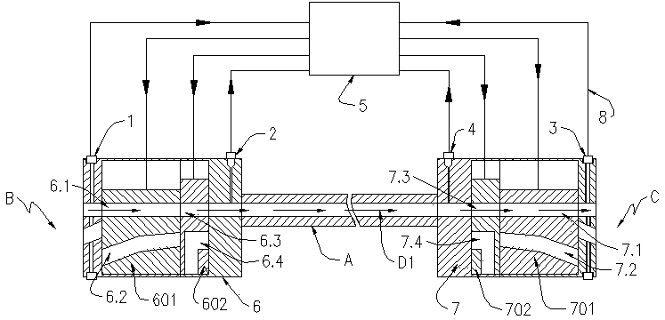 Automatic cleaning system of filter stick transmitting pipeline and detection control method of automatic cleaning system