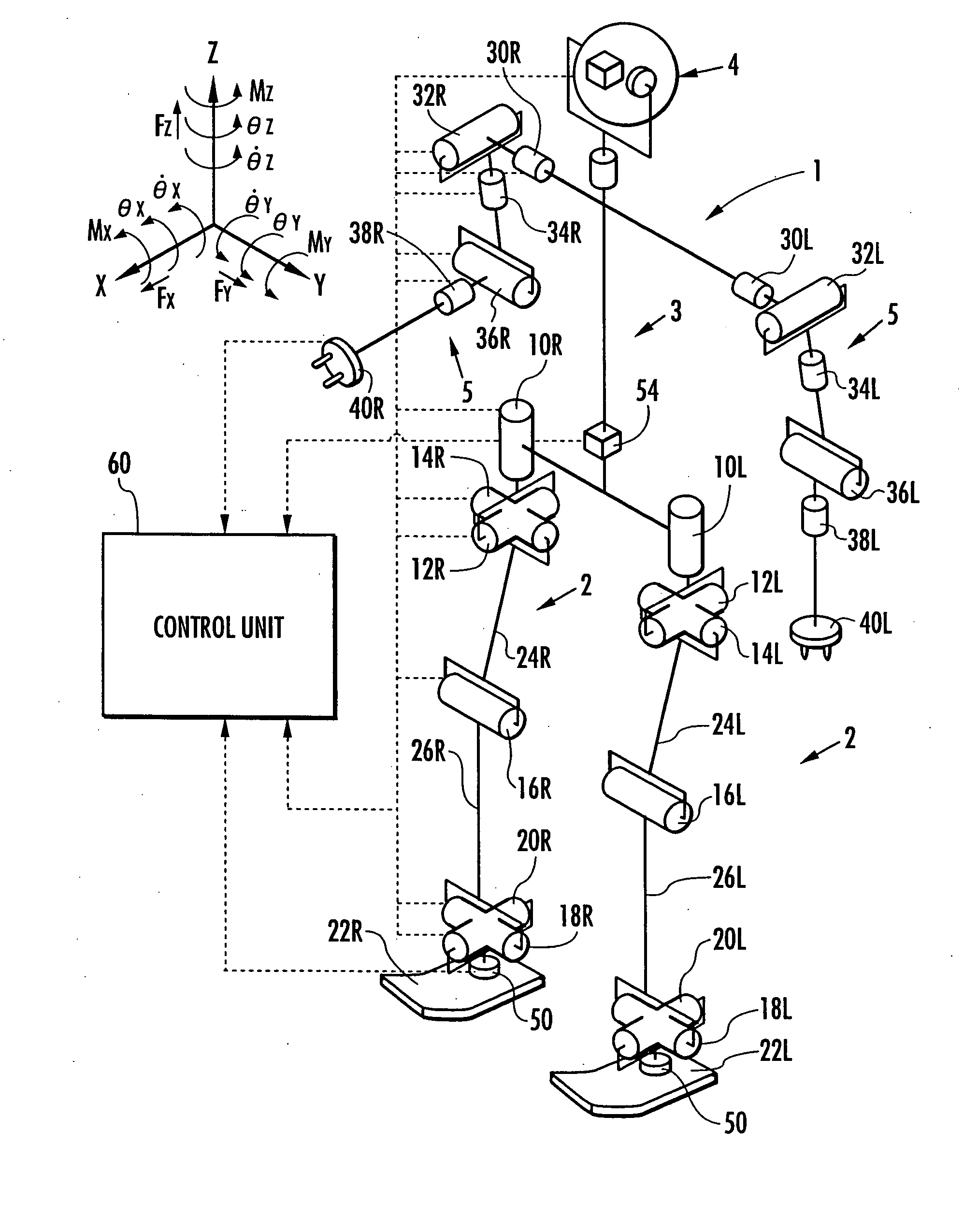 Control device for legged mobile robot