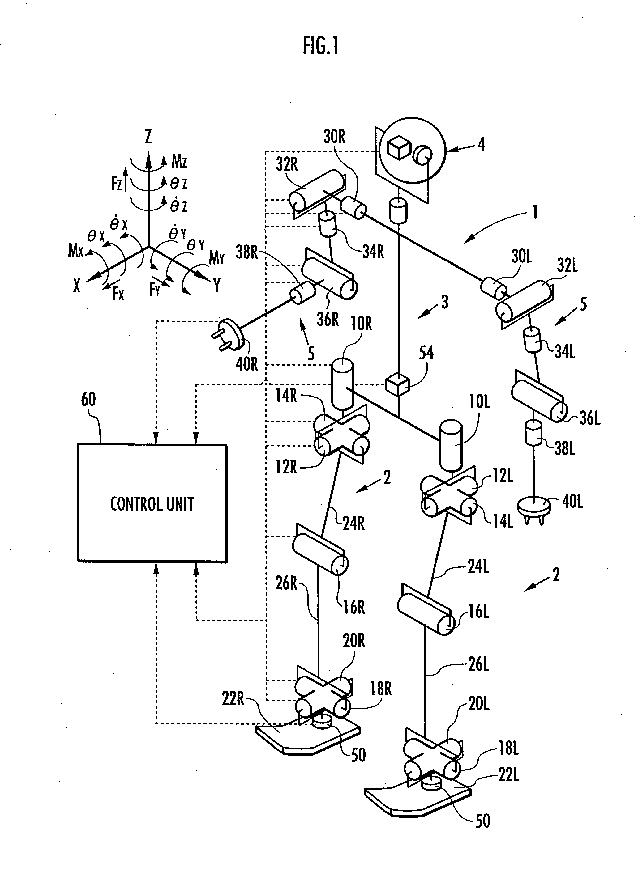 Control device for legged mobile robot