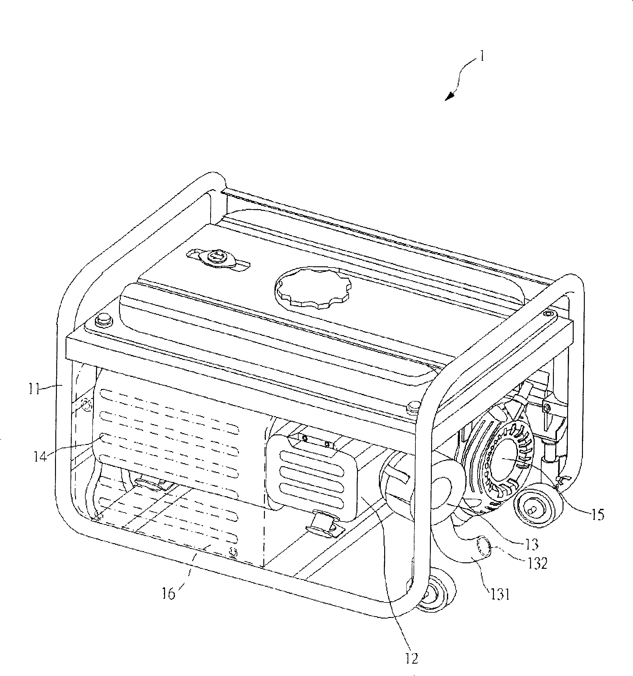 Generator air intake device