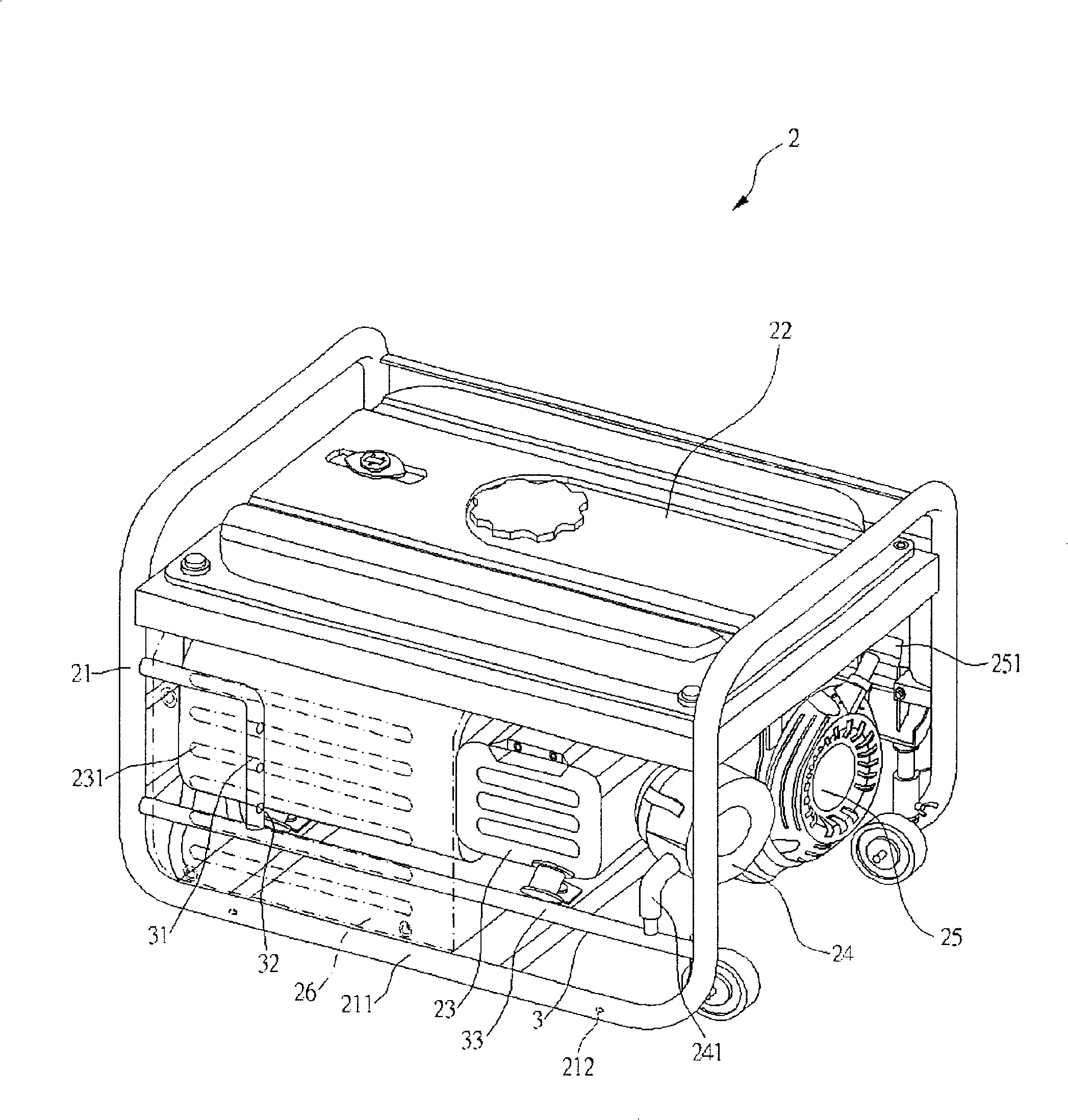 Generator air intake device