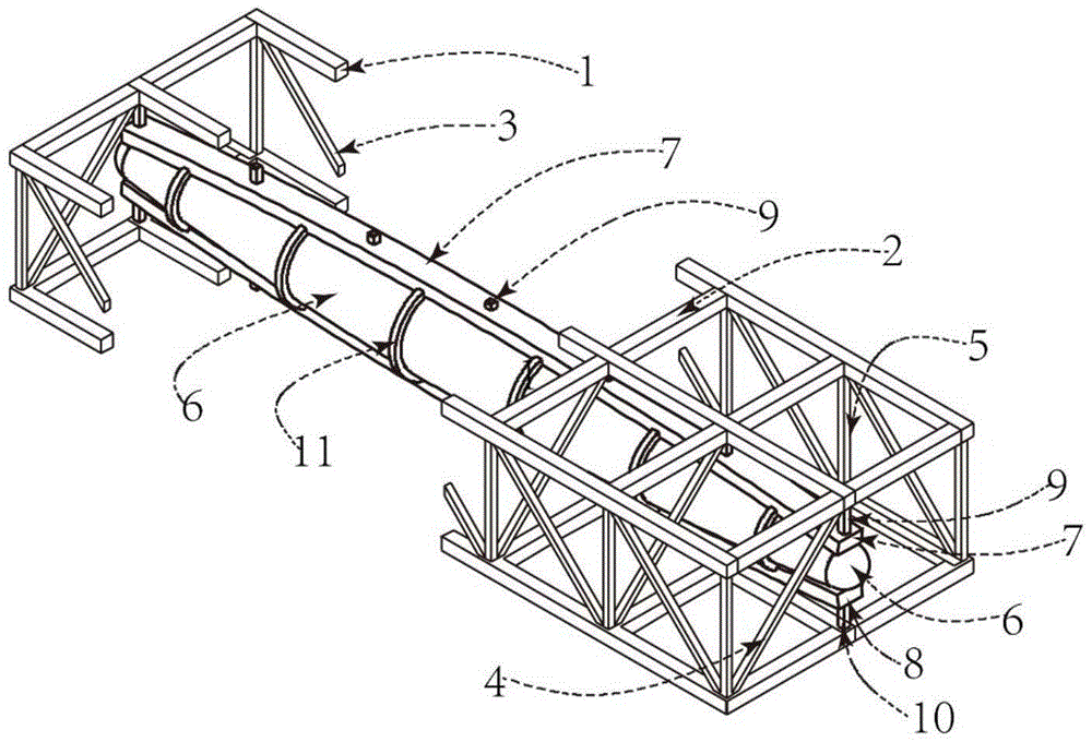 An airbag beam truss for large offshore platforms