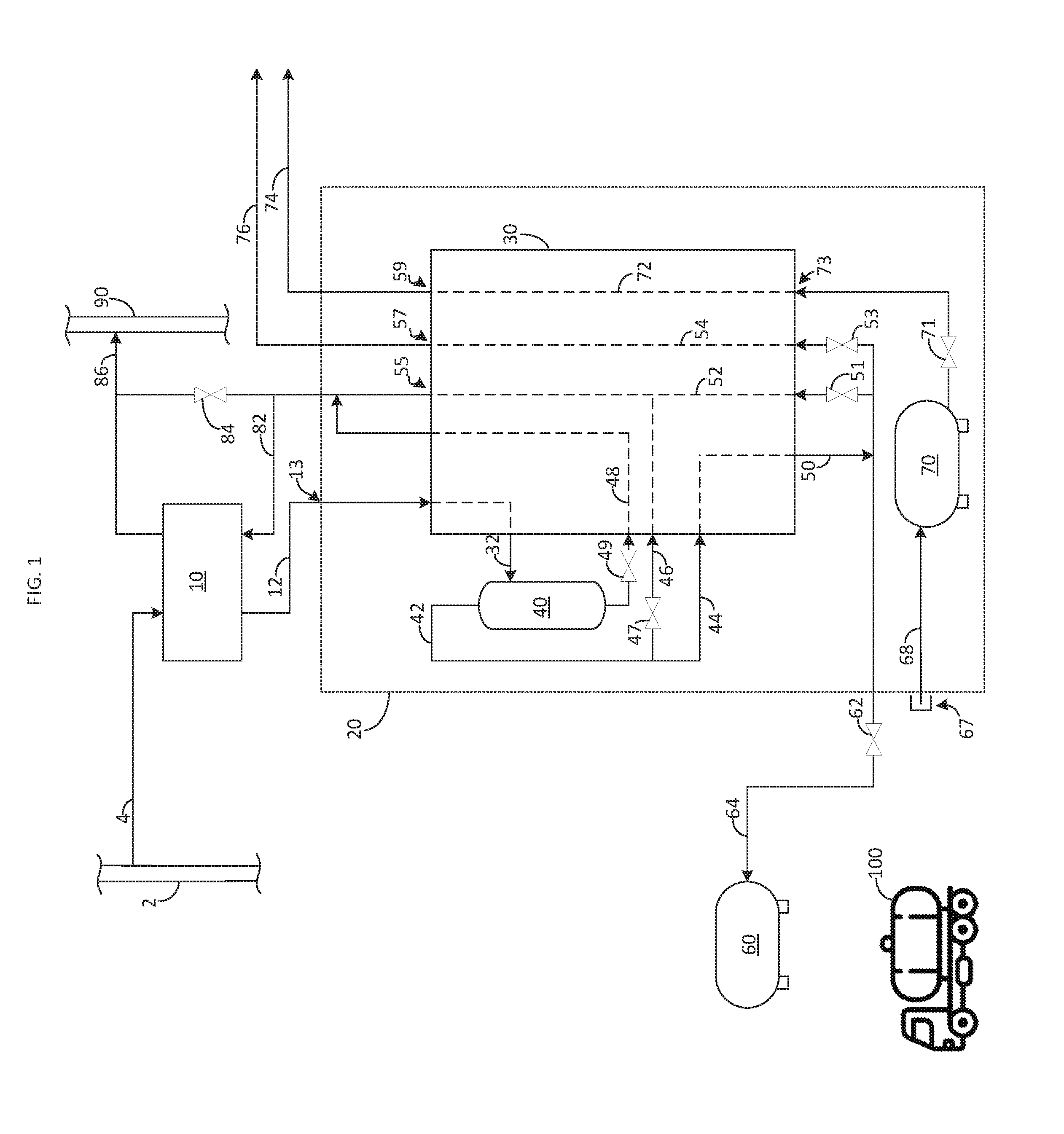 Apparatus for the production of liquefied natural gas