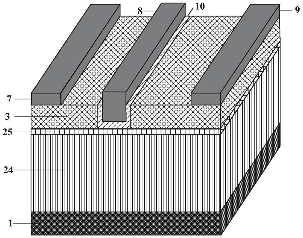 A heterojunction semiconductor device with avalanche impact resistance