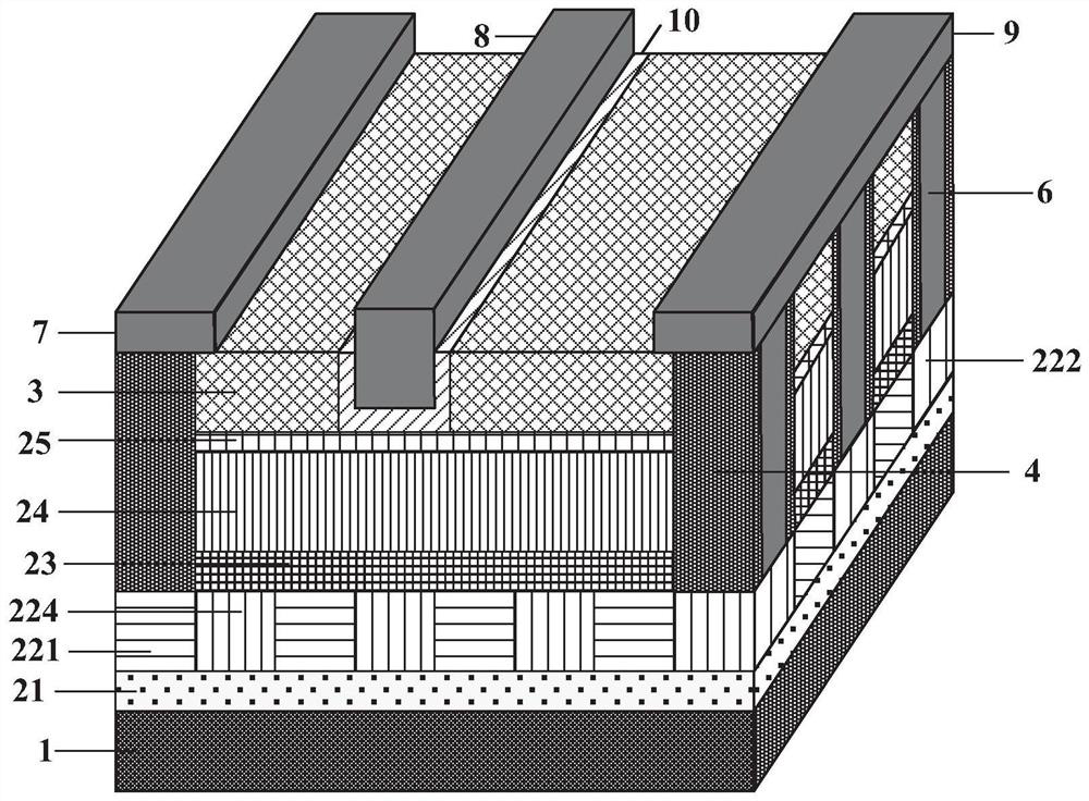 A heterojunction semiconductor device with avalanche impact resistance