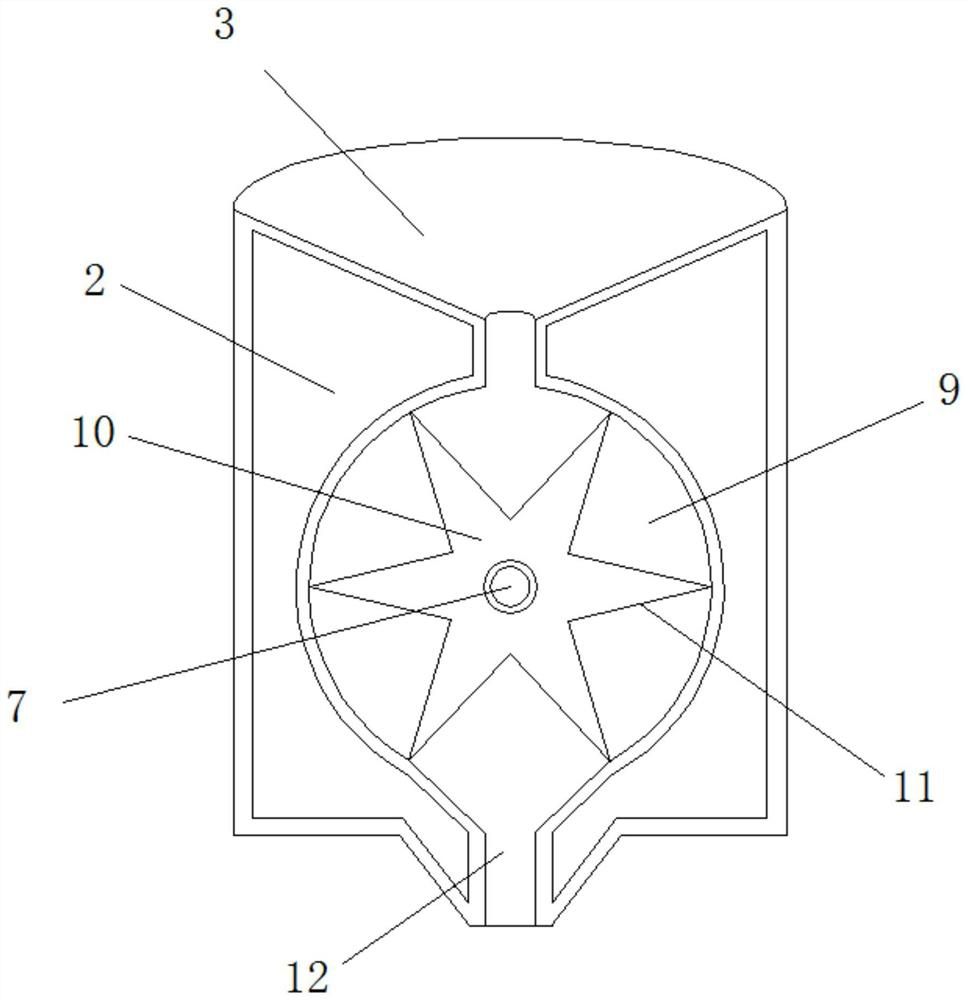 A red lead oxidation furnace discharge cooling device