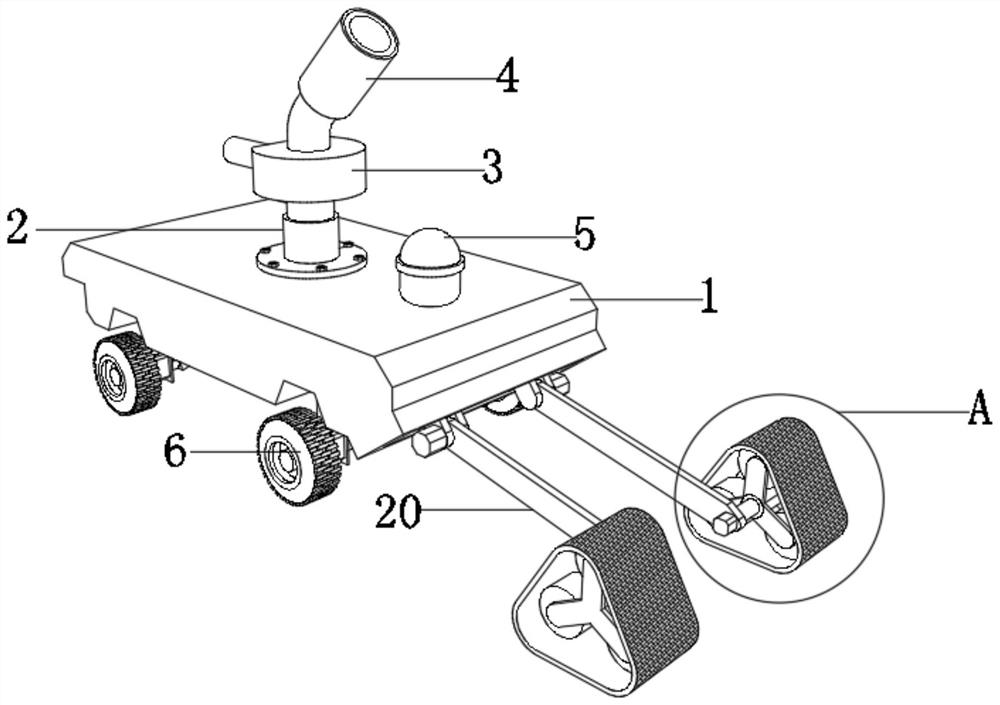 Fire-fighting robot for forests and grassland