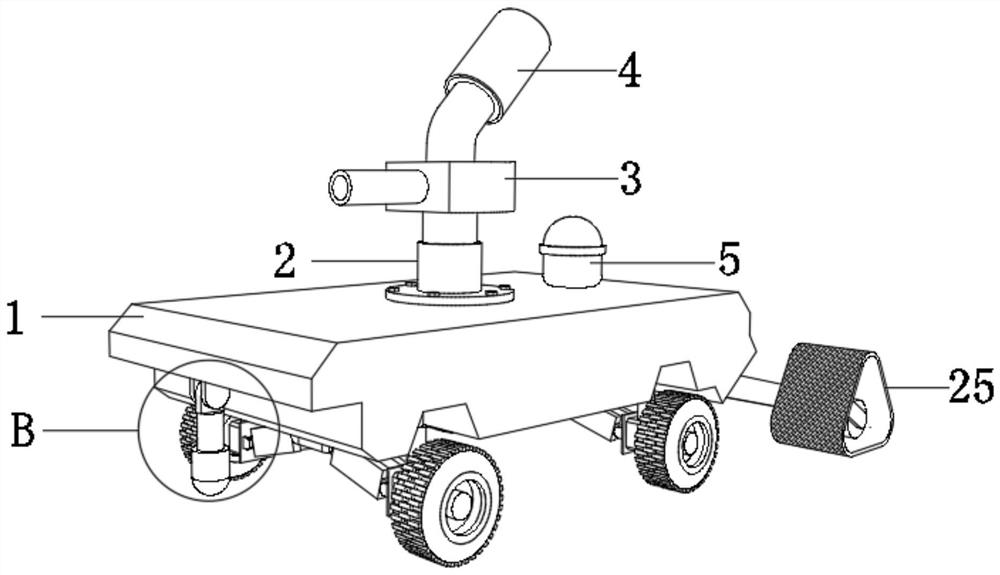 Fire-fighting robot for forests and grassland