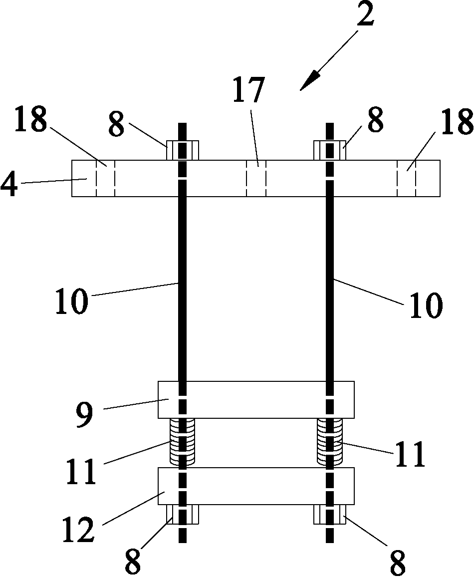 Device and method for testing adhesive property between fiber reinforce plastic (FRP) rib and concrete under complicated stress state