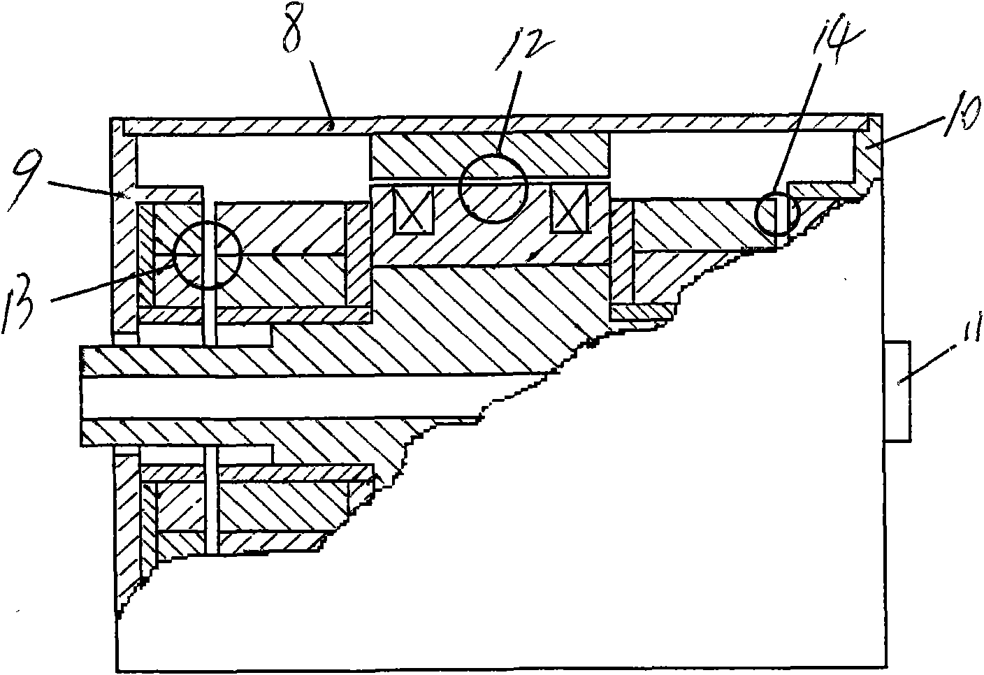 Single degree of freedom magnetic suspension rotor support system as well as magnetic bearing and weight losing method