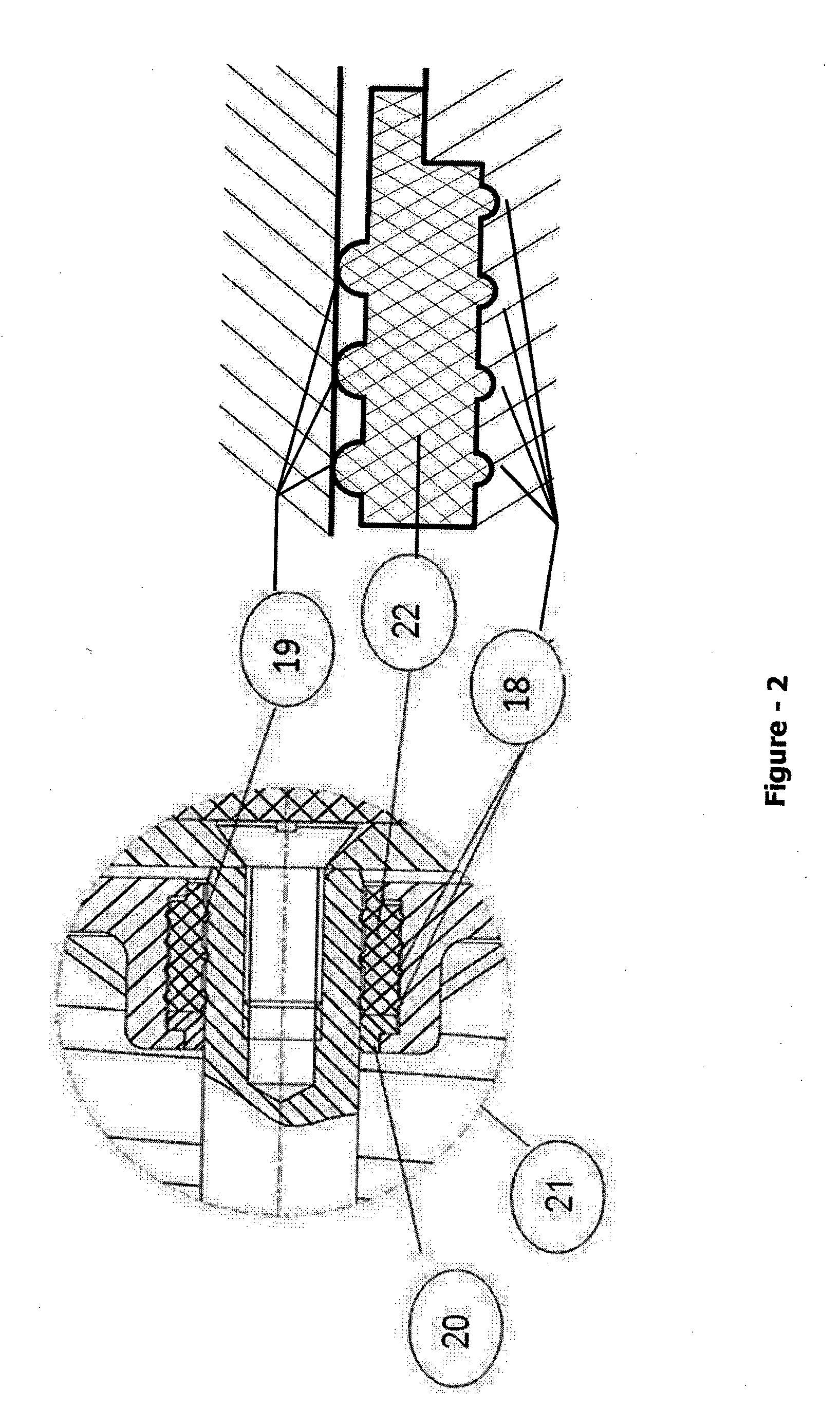 Center bearing of adapter plate comprising rubber and rigid plastic members developed for spring brake actuators