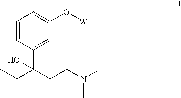 Pharmaceutically active salts and esters of 1-dimethylamino-3-(3-methoxyphenyl)-2-methylpentan-3-ol and 3- (3-dimethylamino-1-ethyl-1-hydroxy-2-methylpropyl)-phenol and methods of using same