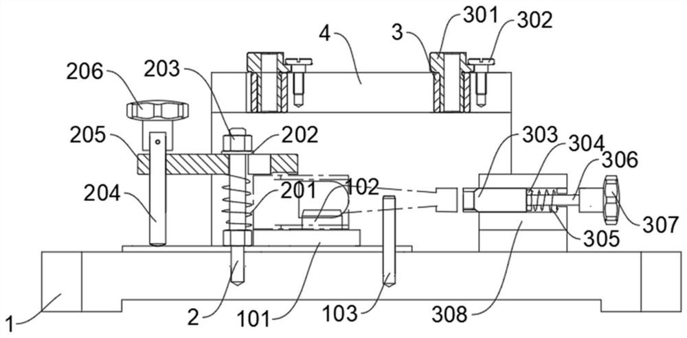 Machining clamp for lever part drilling