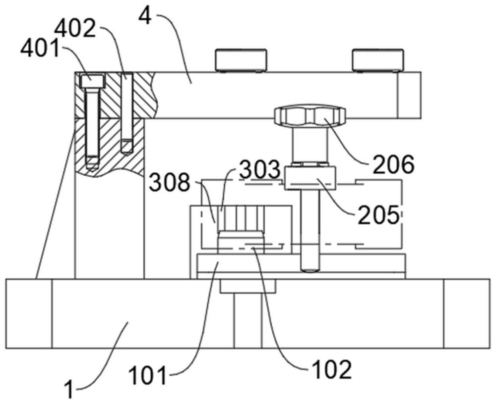 Machining clamp for lever part drilling